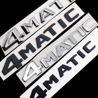 4MATIC Logo For Mercedes Benz A B C E G S ML SL CL GLA CLA Class AMG 4MATIC 4 MATIC Trunk Chrome Black Letters Emblem Badge Car sticker