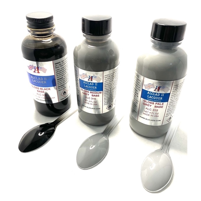 ALCLAD II ALC-305 315 316 GLOSS BASE(ENAMEL) 120ml สีพื้นก่อนพ่นโครมสูตรอีนาเมล