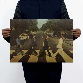 โปสเตอร์ติดผนังลาย The Beatles Rock Band สไตล์วินเทจ
