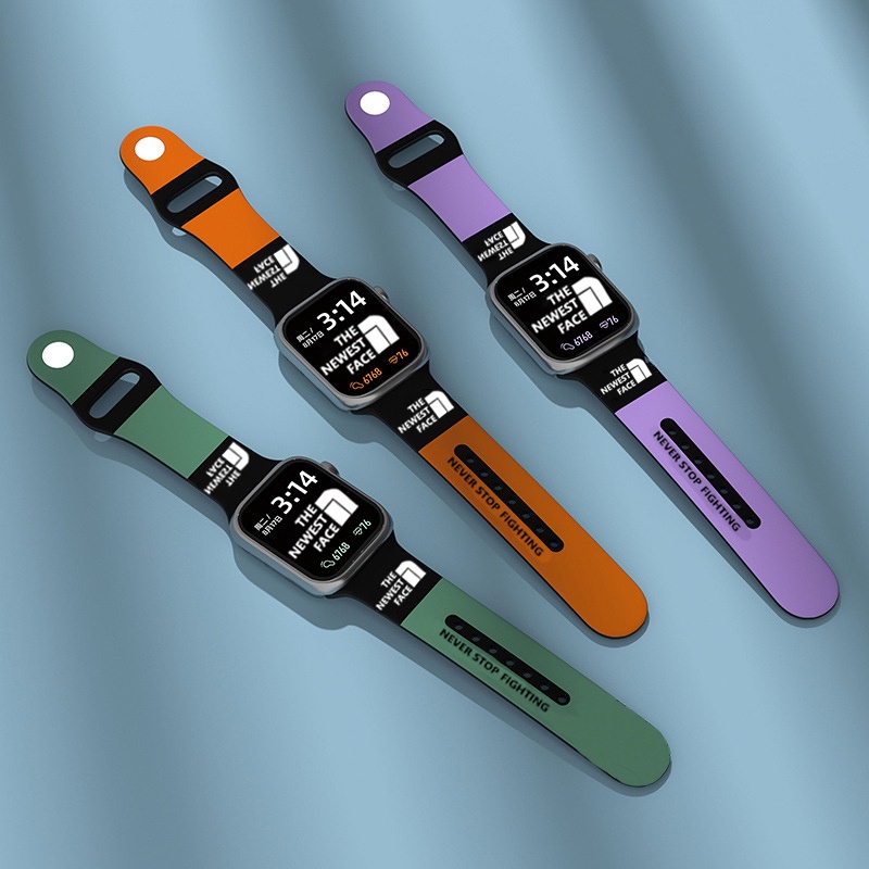 สายซิลิโคนสําหรับ Smart Watch Smart Sport D13 Y68 D20 หลากหลายสี Apple Watch north face band 45 มม.4