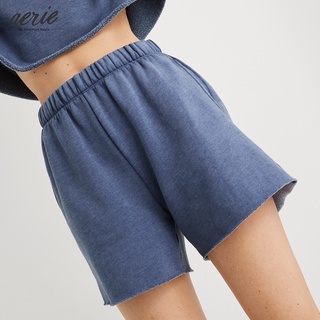 Aerie Fleece-Of-Mind High Waisted Short กางเกง ผู้หญิง ขาสั้น เอวสูง (AAP 067-7628-437)