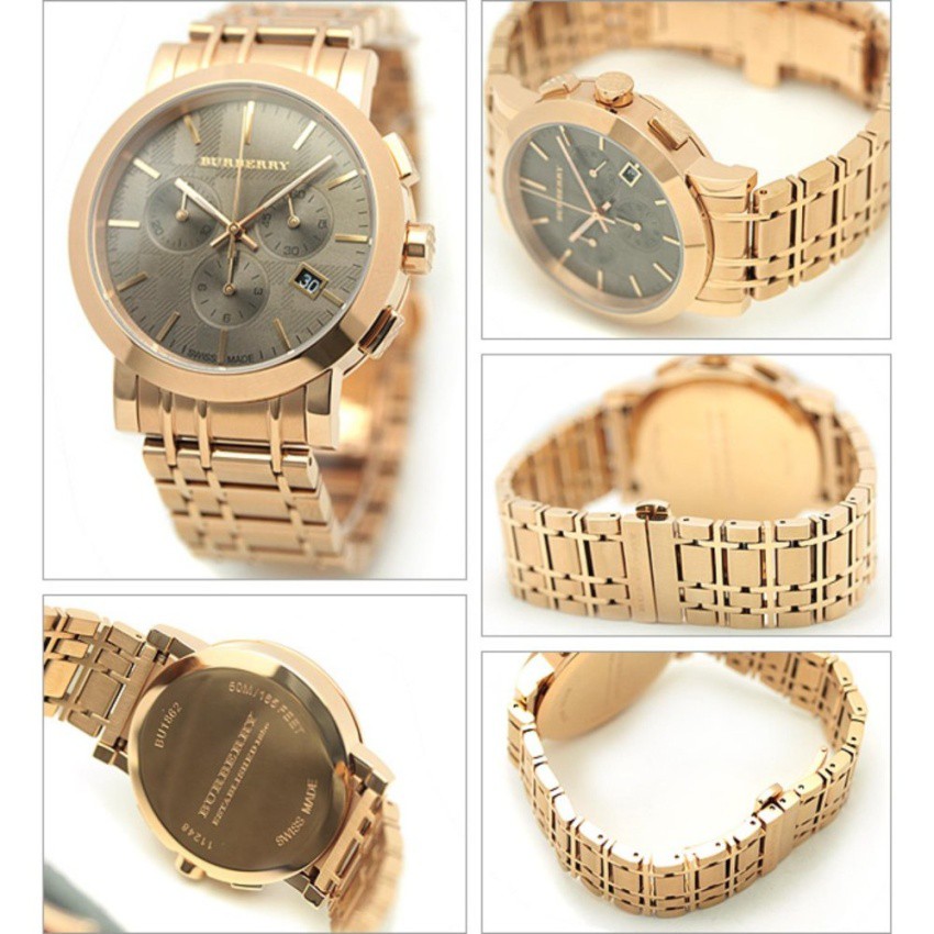 Burberry BU1862 Men's Chronograph Rose Gold Watch | Shopee Thailand