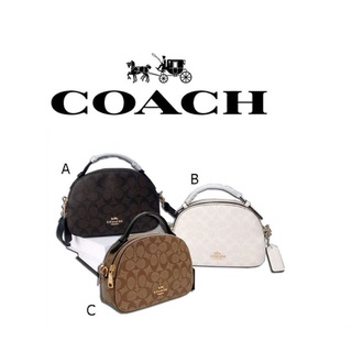 🔥พร้อมส่ง🔥 ของแท้100% Coach กระเป๋าสะพายข้างผู้หญิงแฟชั่น/ กระเป๋าสะพาย / กระเป๋าถือ1591