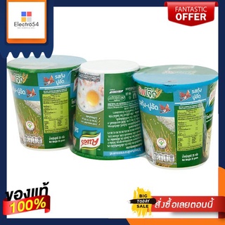 คนอร์คัพโจ๊กรสกุ้งปูอัด35ก แพ็ค3ถ้วยKNORR CUP JOK SHRIMP SURIMI 35G. PACK 3