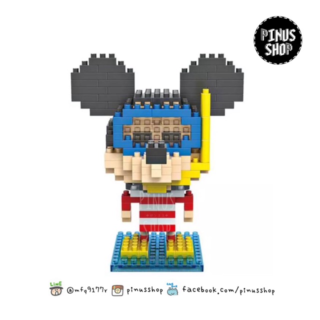 Lego nano block Wisehawk Mickey Mouse Cosplay Diver Size M ✨ ตัวต่อ เลโก้นาโนบล็อค มิกกี้เม้าส์ นักดำน้ำ