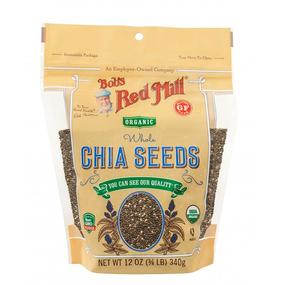 บ็อบส์เรดมิล เมล็ดเซียออแกนิค 340 กรัม - Bob's Red Mill Organic Chia Seeds 340g