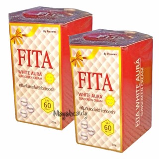 Fita White Aura Sunscreen Cream ครีมกันแดด ไฟต้า ไวท์ ออร่า 20g (2กล่อง) SPF60 PA+++#643