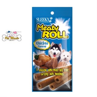 (รสไก่)SLEEKY Meaty Roll ขนมขบเคี้ยวสุนัข 50g