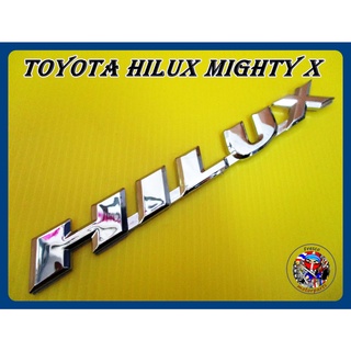 โลโก้ HILUX Toyota mighty x    ขนาด 15.5 x 2 cm