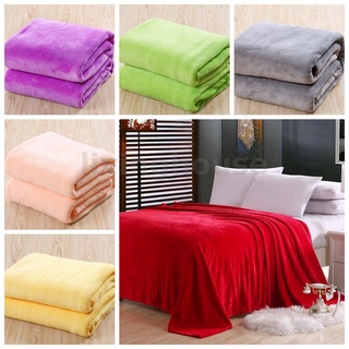 150*200cm Super Soft Warm Solid Warm Micro Plush Fleece Blanket Throw Rug Sofa Bedding