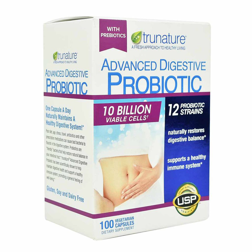 Trunature Advanced Digestive Probiotic 100 Capsules Exp. 06/2026