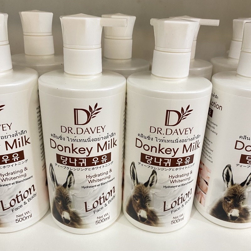 โลชั่นผิวขาว Dr.davey Donkey Milk Hydrating &amp; Whitening Lotion Face&amp;body