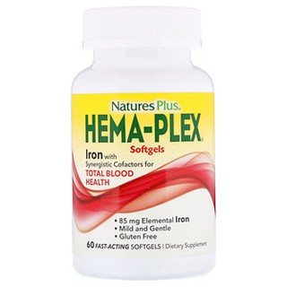 Natures Plus, Hema-Plex, 60 Fast-Acting Softgels