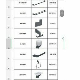 D bathnor y 4186 ตะขอแขวนเสื้อคลุมคู่ในอุปกรณ์อาบน้ําสีดํา matt 挂衣钩Johnson suisse Toto Felice Bareno