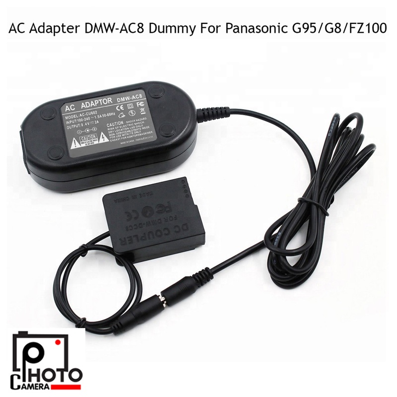AC Adapter DMW-AC8+DMW-DCC8 Dummy For Panasonic G95/G8/FZ100