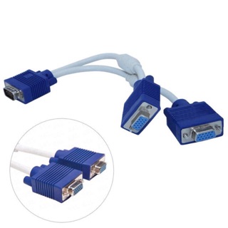 สาย Y Vga Splitter Cable 1ออก 2จอ สายแยกจอ VGA 2Port