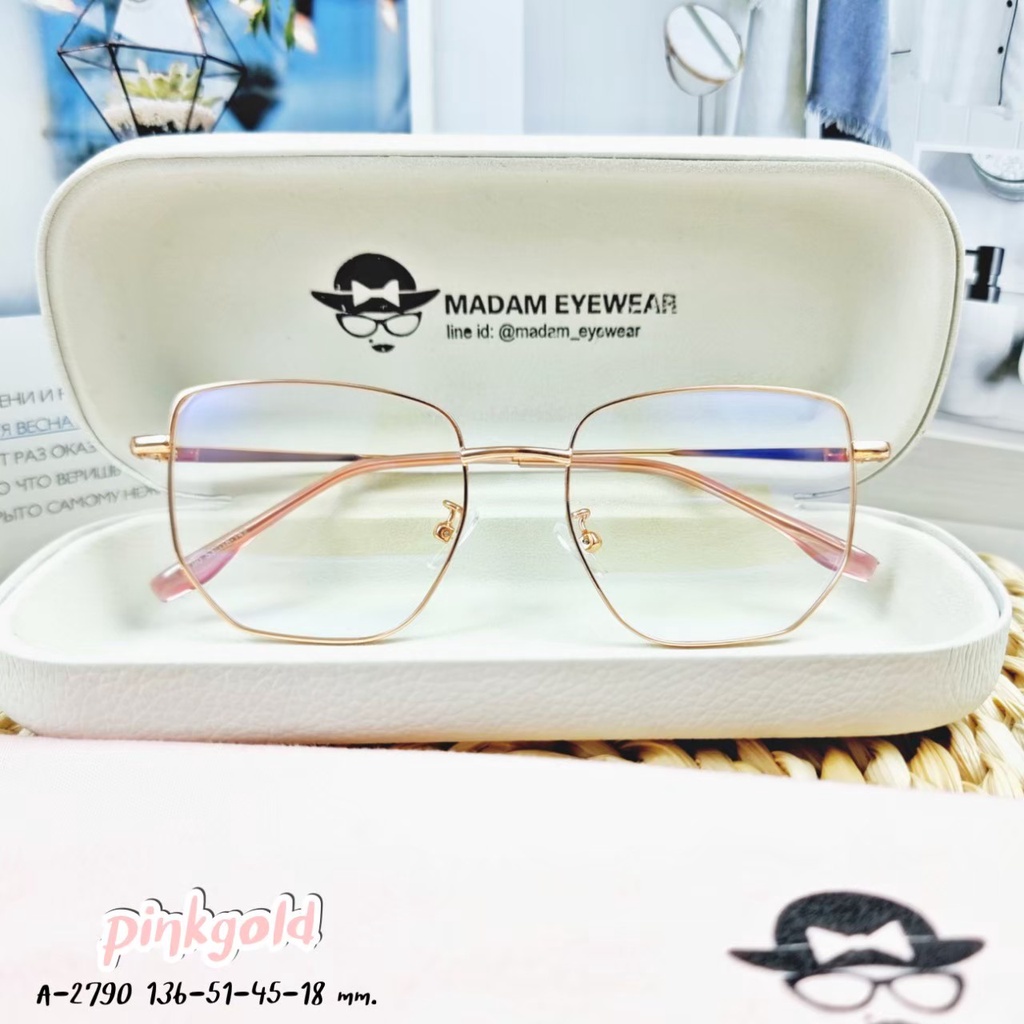 แว่นตา เลนส์ตัดใหม่สไตร์เกาหลี สั่งตัดได้ทั้ง สายตา/กรองแสง รุ่น A-2790