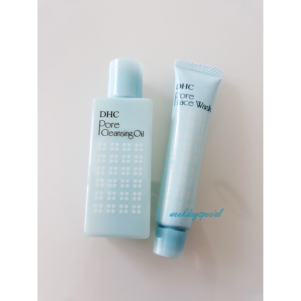 แท้ 100% [Tester 2 ชิ้น] DHC Pore Cleansing oil 20 Ml. และ DHC Pore Face Wash 10 G.