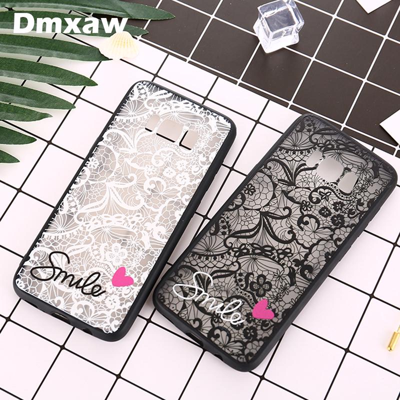 For Samsung Galaxy A9 A8 Star J5 J7 J3 2015 2016 Pro J2 Grand Prime G530 Case Relief Lace Cover Girly Love Smile