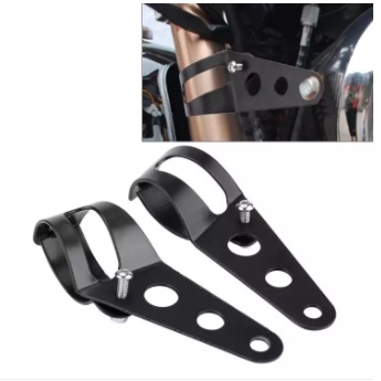 [081] B1-2 ขายึดไฟหน้ารถจักรยานยนต์วินเทจ Chopper Cafe Headlight 35-43 มิล