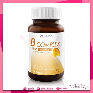 VISTRA B Complex Plus Minerals วิตามินบีรวม บำรุงสมอง และระบบประสาท30เม็ด