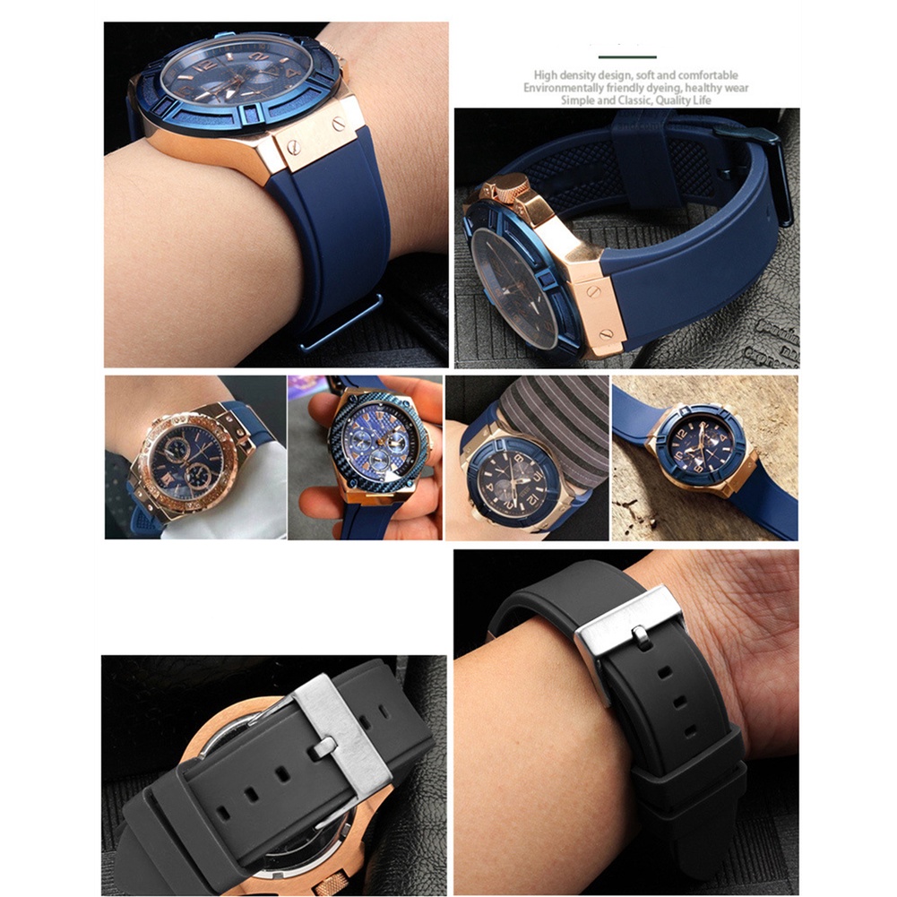 สายนาฬิกาข้อมือซิลิโคน สําหรับ Guess W0218G1 W0247G3 W0040G3 W0040G7 W0041G2