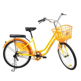 จักรยานแม่บ้าน จักรยานแม่บ้าน LA DAWN 2.0 24 นิ้ว สีส้ม จักรยาน กีฬาและฟิตเนส CITY BIKE LA DAWN 2.0 24" ORANGE