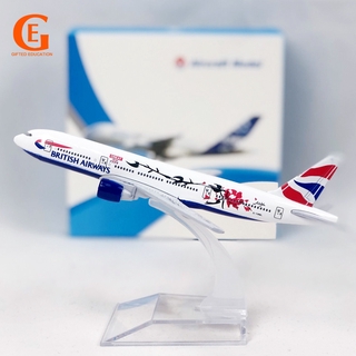 โมเดลเครื่องบิน Plum Blossom Boeing 777 Airways Boeing 777 ขนาด 16 ซม. พร้อมเกียร์แลนดิ้ง