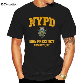 ผ้าฝ้ายแท้ คอลูกเรือเสื้อยืดลําลอง แขนสั้น คอกลม พิมพ์ลาย Brooklyn NY 99th Precinct Brooklyn Nine Nine s-3S เข้ากับทุกกา