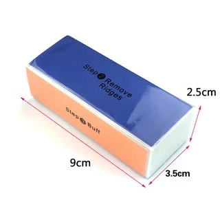 Born PRETTY Nail Buffers Curve Straight Sanding Sponge Files Grinding Polishing black Nail File Nail Art Tool Kit ตะไบขัดเล็บ 4 ขั้นตอน 1 ชิ้น