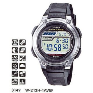 Casio แท้💯% รุ่น W-212H-1AVEF