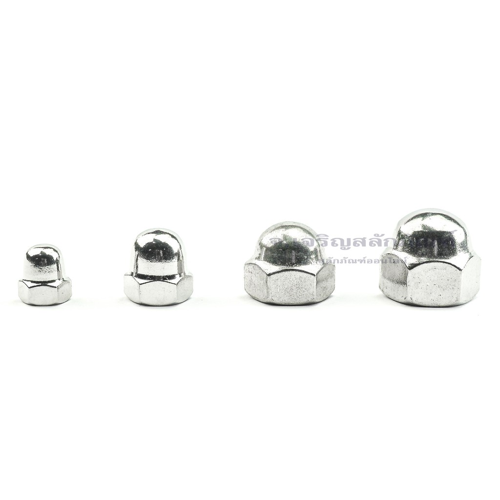 หัวน็อตหมวกสแตนเลส M3-M12 1/4 5/16 3/8 1/2 หัวน็อตแบบปิด ตัวเมียหัวหมวก ตัวเมียแบบโดมปิด Coated Stainless, Dome Hex Nut
