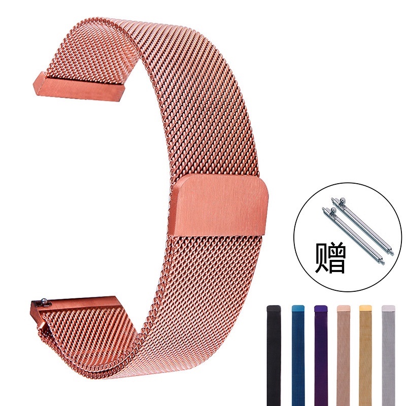 Milanese Loop สายนาฬิกาข้อมือ แม่เหล็ก 12/16/18/20/22/10 มม. สเตนเลส สายนาฬิกา โลหะ สําหรับสมาร์ทวอท