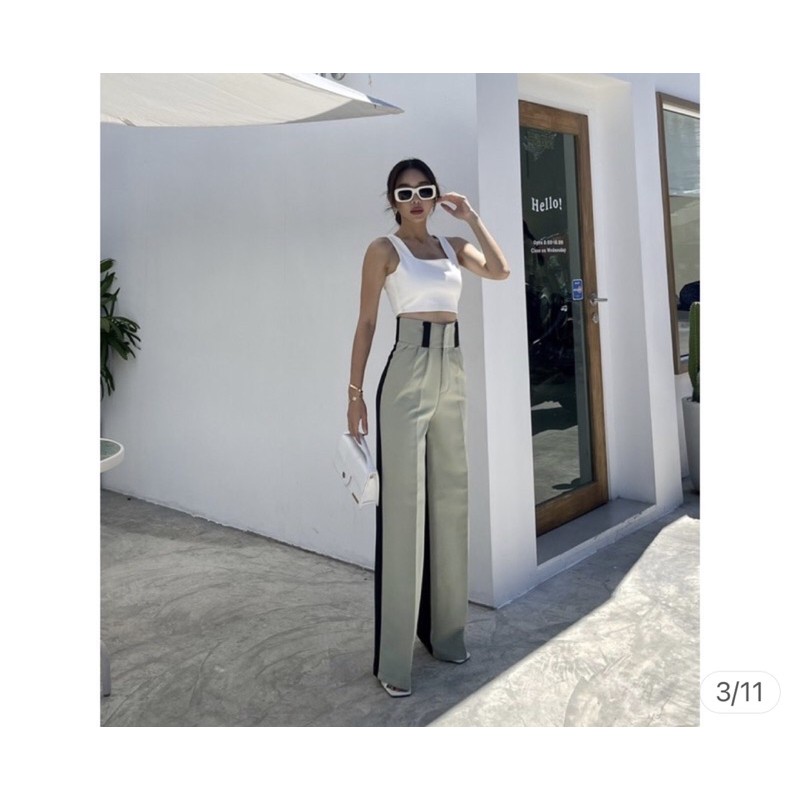 ส่งต่อกางเกงขากระบอก Isabella two-tone pants
