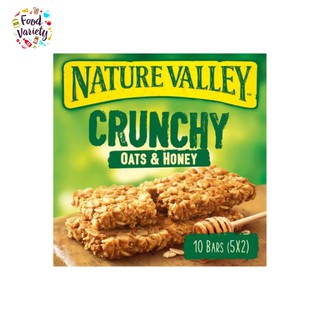 Nature Valley Crunchy Oats &amp; Honey 210g (10 Bars) เนเจอร์ วัลเล่ย์ ธัญพืชอบกรอบชนิดแท่งผสมโอ๊ตแ