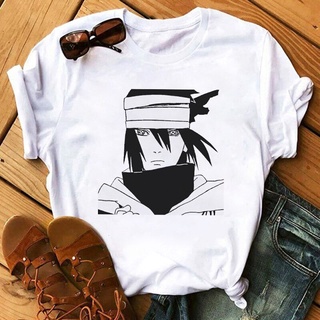 Q-85 Naruto Womens Animation T-shirt Harajuku City Clothing LooseJapanese Anime Women Short Sleeve Printed Tshirt