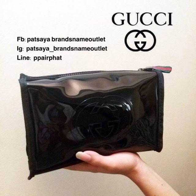 พร้อมส่งGucci Quilty Black Elf Bagแท้💯outlet  กระเป๋าแบรนด์ Gucci ทำจากหนังแก้วทั้งใบ