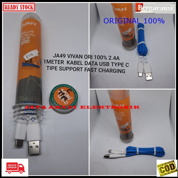 J49 ต้นฉบับ 100% 2.4A 1M usb type c สายเคเบิลข้อมูลสายชาร์จเร็ว casualcom แฟลชชาร์จเร็ว