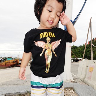 เสื้อคอกลมสำหรับเด็กลาย nirvana อัลบัม In Utero