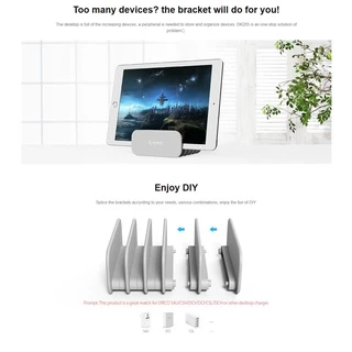 Orico DK205 แท่นชาร์จเดสก์ท็อป พอร์ต USB พาวเวอร์ซัพพลาย ตัวยึดเดสก์ท็อป สร้างสรรค์ เป็นระเบียบเรียบร้อย เดสก์ท็อปของคุณด้วยตัวยึด