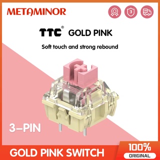 TTC GOLD PINK สวิตช์คีย์บอร์ดเมคคานิคอล รองรับ hot-swap 3 pins 4 ชิ้น 10 ชิ้น