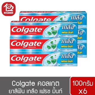 Colgate คอลเกต ยาสีฟัน เกลือ เฟรช มิ้นท์ 100 กรัม แพ็ค 6 กล่อง