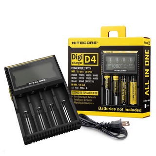 เครื่องชาร์จเปล่า NITECORE D4 ชาร์จ 18650 3.7V AA และ AAA 1.2V ของแท้ โค้ดเช็คได้