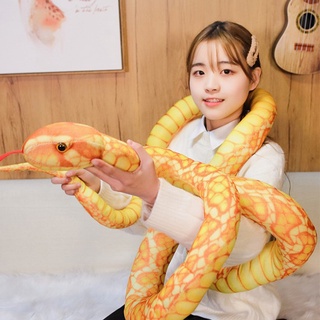 Snake plush toy soft snake whole person spoof scary props oversized horror doll