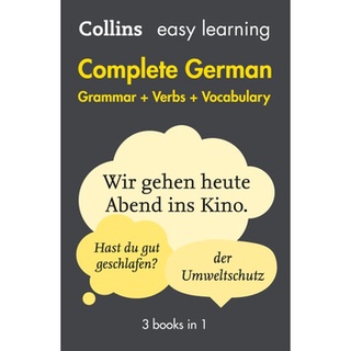 Easy Learning German Complete Grammar, Verbs and Vocabulary (3 books in 1) : Trusted Support for Learning