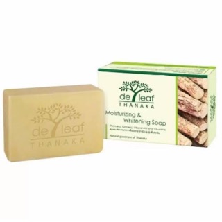 De Leaf Thanaka Moisturizing &amp; Whitening Soap สบู่ทานาคา 100g