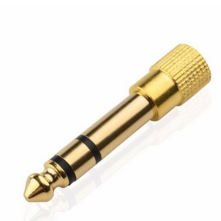 Jack Converter Adapter 3.5mm to 6.35mm แจ็คอะแดปเตอร์แปลง (Gold)