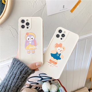 เคสไอโฟน เคสซิลิโคน 11 promax iPhone case for iPhone X XS MAX XR  7+ 8PLUS กระต่ายคาดผมเหลือง TPU-R1579 หมีโบว์ส้ม TPU-R