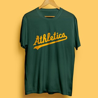 เสื้อยืดครอปOakland Athletics MLB เสื้อยืดเบสบอล ผ้าฝ้าย พรีเมี่ยม เลือกลายได้S-5XL