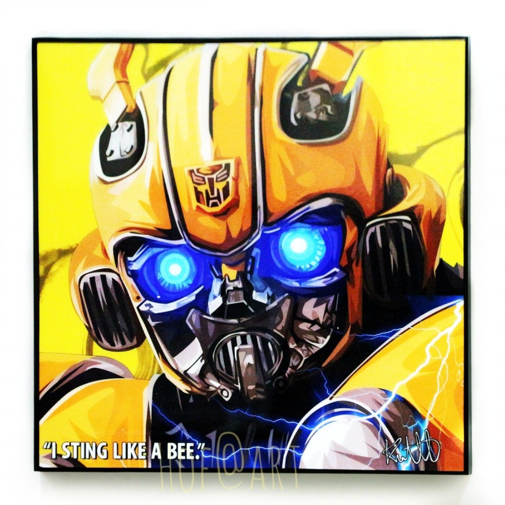 Bumblebee บัมเบิ้ลบี Transformers ทรานฟอร์เมอร์ หุ่นยนต์ รูปภาพ​ติด​ผนัง​  Pop Art นักฟุตบอล​ กรอบรูป​​ รูปภาพ | Shopee Thailand